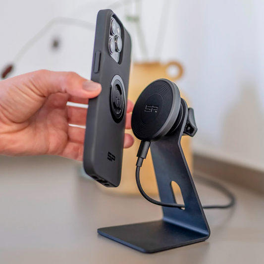 SP CONNECT SPC+ phone case for iPhone 14 Pro, with protective design and sleek black finish.