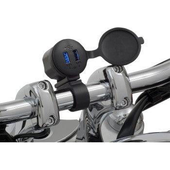 Show Chrome Dual port USB Charger - Howling Moto