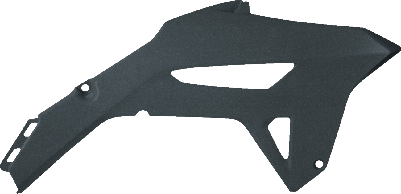 Gray Acerbis radiator shrouds for body protection, designed for off-road motorcycles, by Bill's Exhausts.