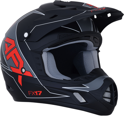 AFX FX-17 Helmet - Aced - Matte Black/Red - Large 0110-6486 - Howling Moto