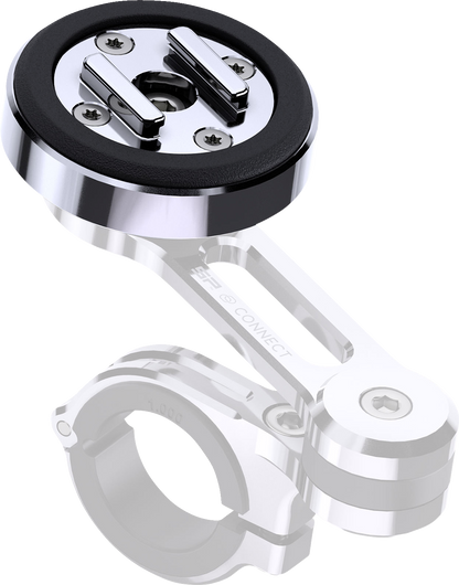 Bill's Exhausts SP CONNECT Anti-Vibration Module for phone mounts, chrome finish, compact design with mounting features.