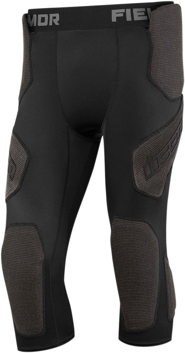 Bill's Exhausts ICON Field Armor™ compression pants in black, large size, showing the sleek, form-fitting design and athletic fit.