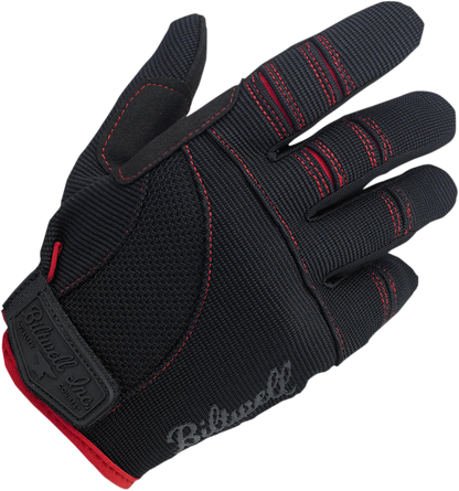 Black and red BILT WELL Moto Gloves in 2XL size, featuring protective padding and durable material for motorcycle riding comfort.