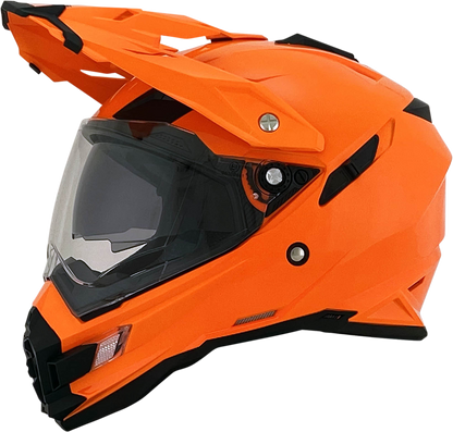 Bill's Exhausts AFX FX-41DS helmet in safety orange, small size, featuring a sleek design and secure chin strap.
