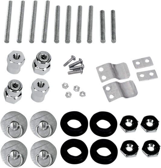 Bill's Exhausts Saddlemens docking post kit 3501-0337 for motorcycle seats, showing the metal docking post and mounting hardware.