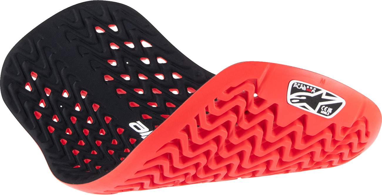 Alpinestars Nucleon Plasma back protector insert in red and black, large size, designed for motorcycle safety gear.