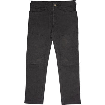 Black ICON Conductor Jeans by Bill's Exhausts, US size 42, showing the fit and denim texture of these stylish men's jeans.