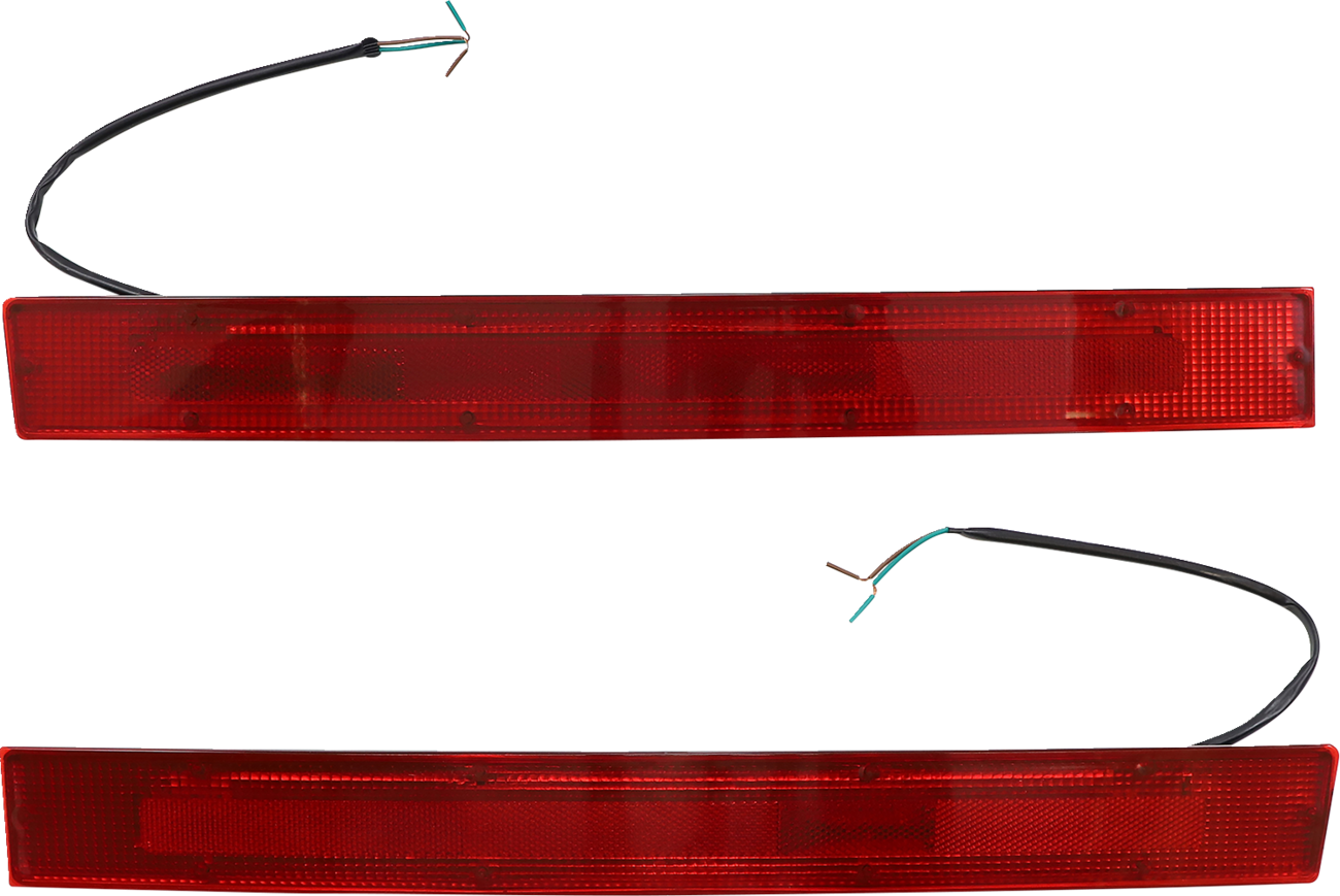 Bill's Exhausts SHOW CHROME Saddlebag Side Light Set for Honda GL1500 motorcycle, engine side lights with chrome finish.
