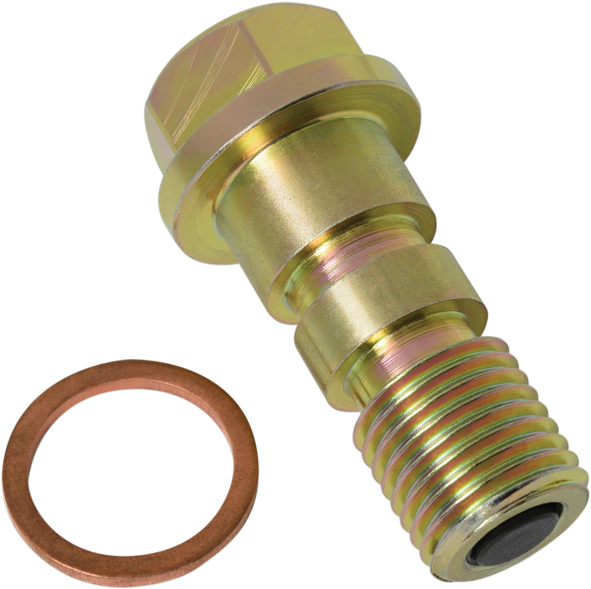 Bill's Exhausts SHOW CHROME magnetic oil drain plug for engine, featuring a chrome finish and magnetic tip for secure oil drainage.