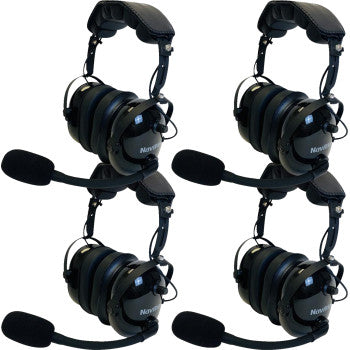 Bill's Exhausts NAVATLAS 4-Seat Intercom and Radio Headset Kit in black, designed for vehicle communication and safety.