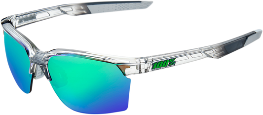 100% Sportcoupe Sunglasses - Gray - Green Mirror 61020-253-45 - Howling Moto