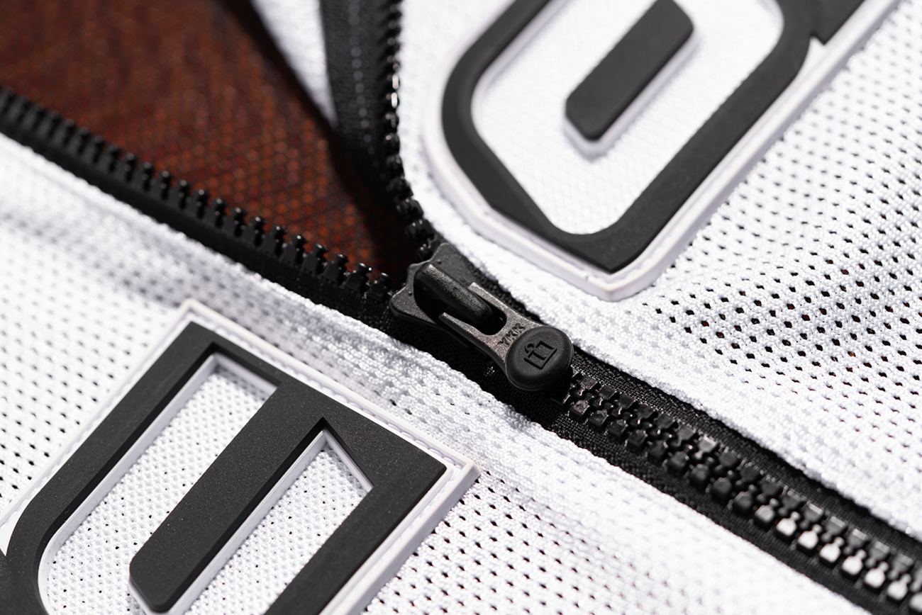 Bill's Exhausts ICON Mesh AF™ Leather Jacket in white, 2XL, showing the stylish jacket with mesh details and leather construction.