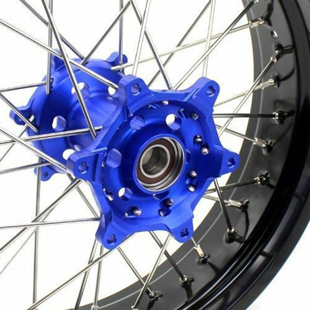 KKE 17Inch KX250F KX450F 2006-2021 For KAWASAKI Supermoto Alloy Wheels Rim Blue - Howling Moto