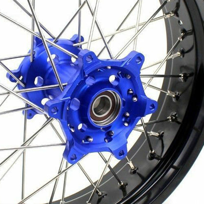 KKE 17Inch KX250F KX450F 2006-2021 For KAWASAKI Supermoto Alloy Wheels Rim Blue - Howling Moto