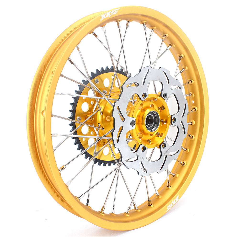 KKE 21 & 19 Wheels Gold Rims For SUZUKI RM125 2001-2007 RM250 2001-2008 - Howling Moto