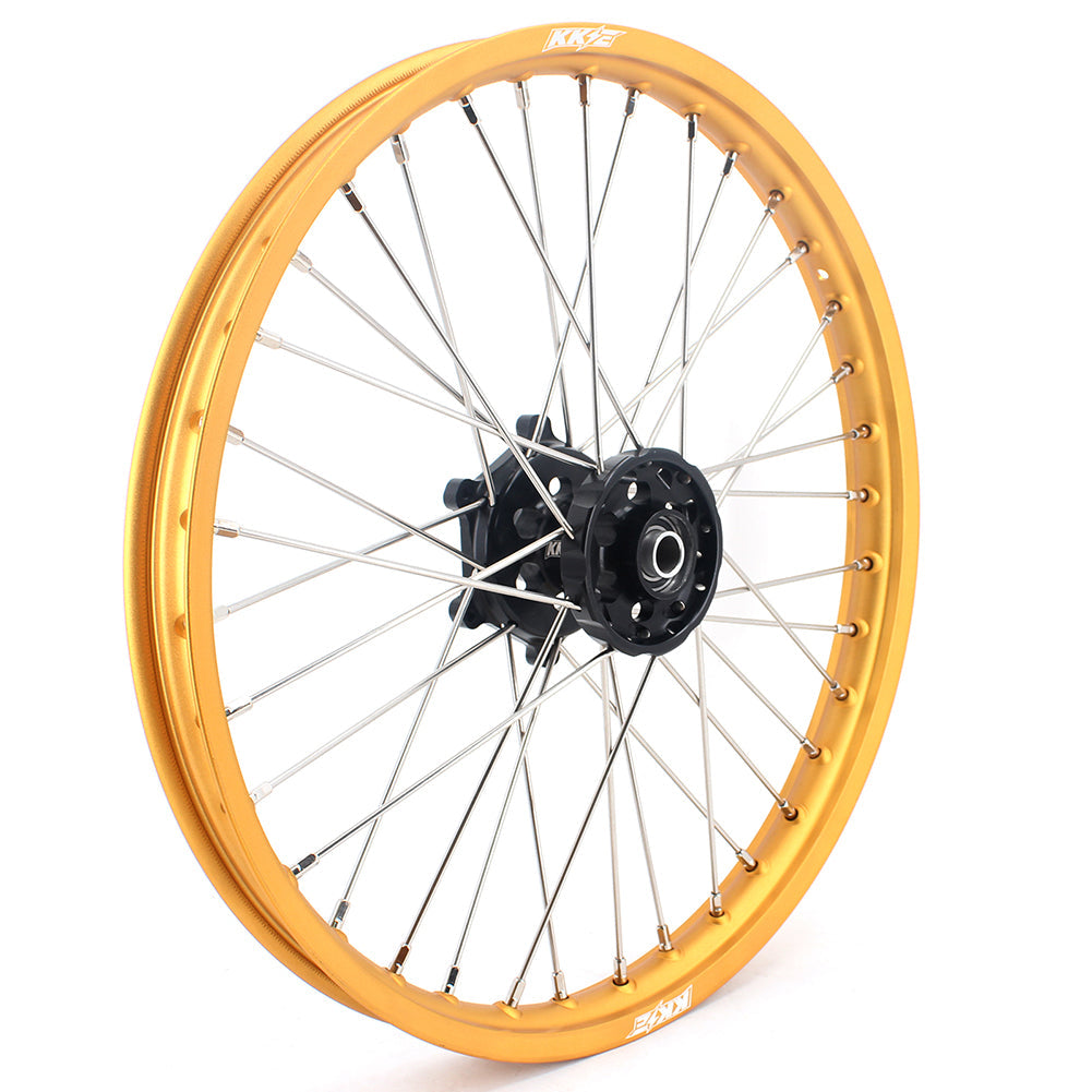 KKE 21 & 19 Dirt Bike Gold Rims for Suzuki RM125 2001-2007 RM250 2008 - Howling Moto