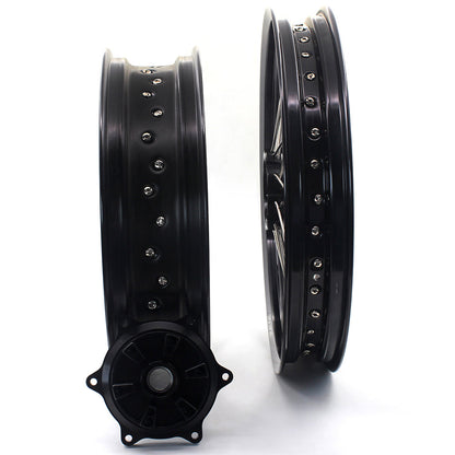 KKE 2.5*19 & 4.25*17 Cush Drive Supermoto Wheels for SUZUKI Dr650se 1996-2021 Black