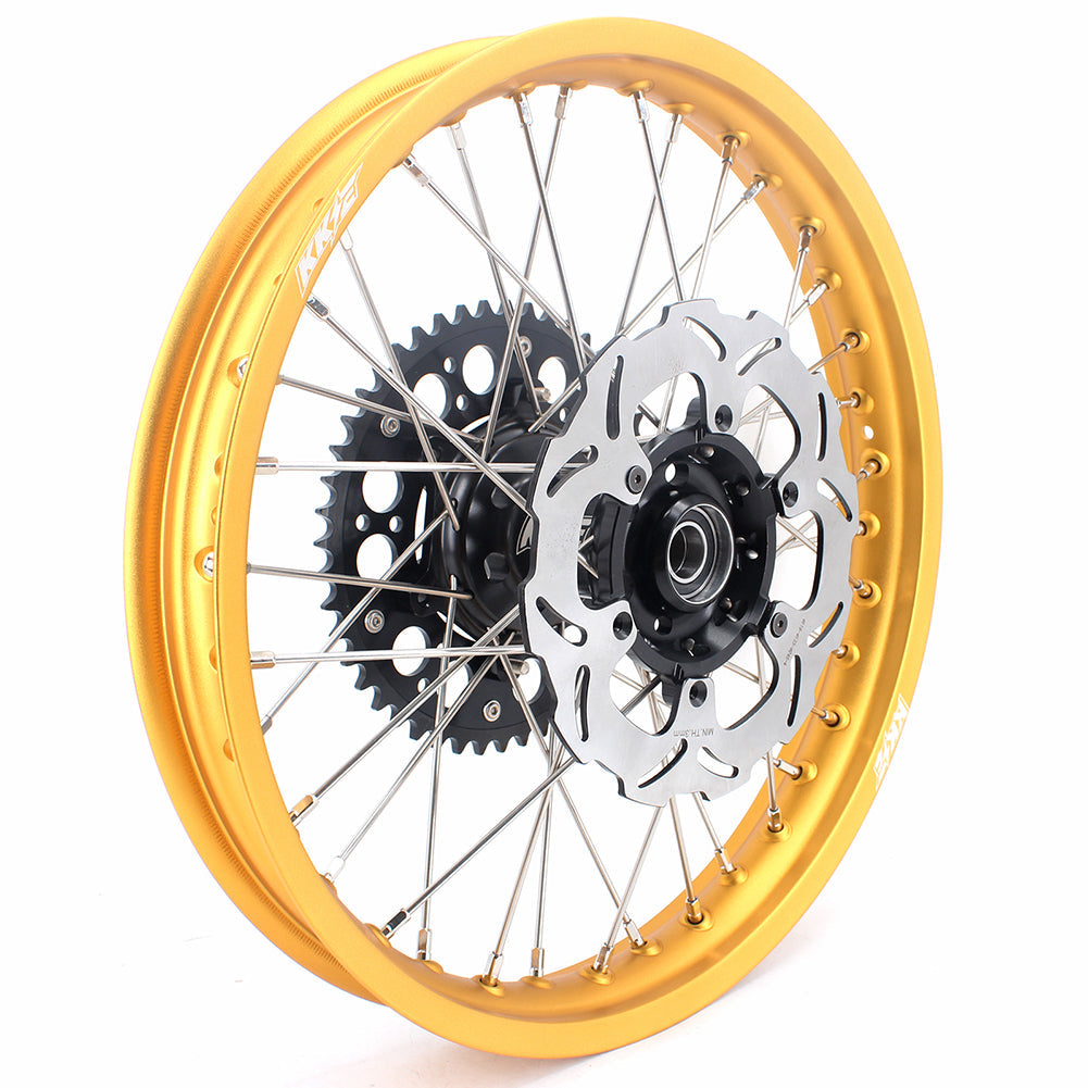 KKE 21 & 19 Dirt Bike Gold Rims for Suzuki RM125 2001-2007 RM250 2008 - Howling Moto