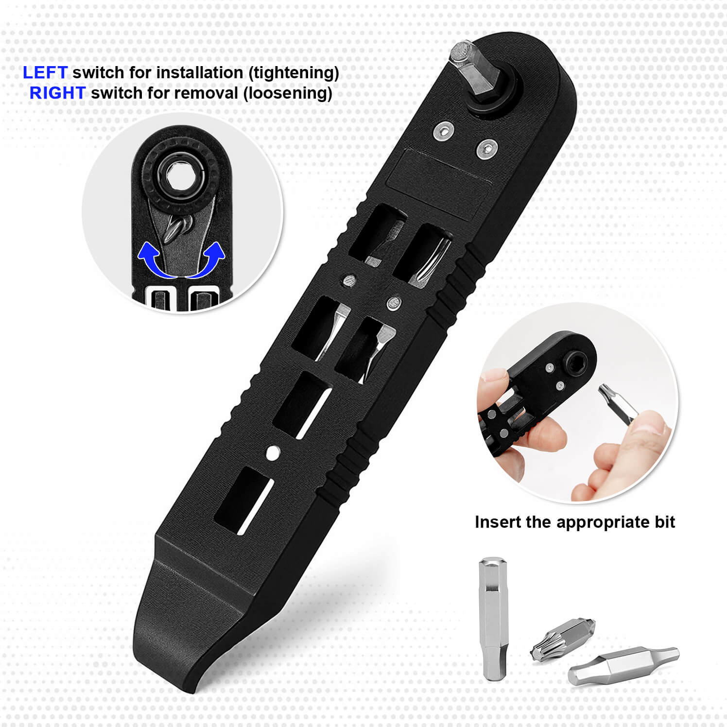 Hycline 14-in-1 bicycle tire repair kit including wrench, lever, screwdriver, corkscrew, and file blade for bike maintenance