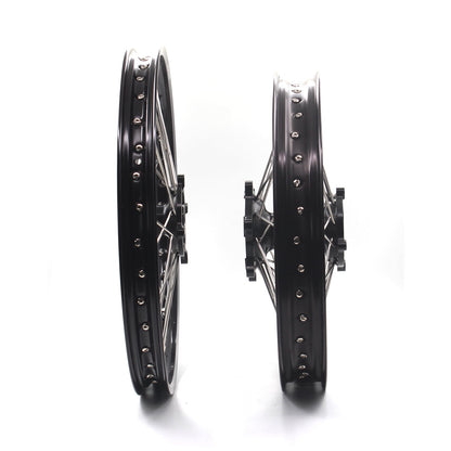 KKE 21 & 18 Enduro Wheels Rims for Husqvarna TE TC FE FC SMR TXC  2000-2013 Red Hubs - Howling Moto