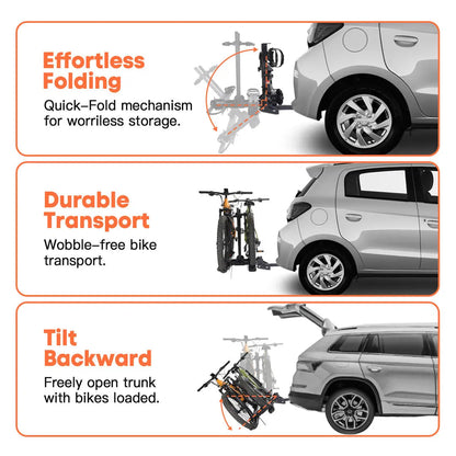 CRAVOT CyberRack S2 Hitch Bike Rack - Howling Moto