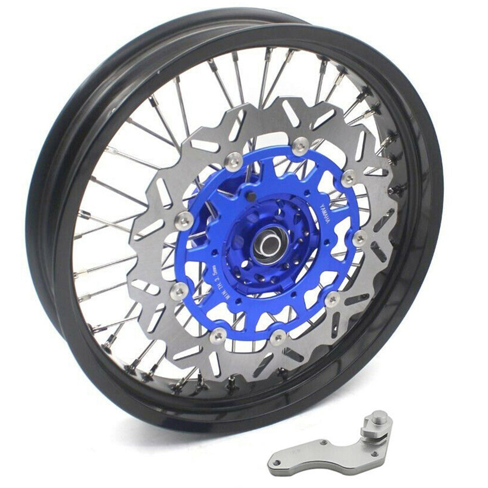 KKE 3.5/4.25*17inch For KAWASAKI KX250F KX450F 2006-2018 Supermoto Rims With Disc&Sprocket Blue - Howling Moto