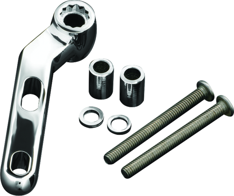 Chrome Kuryakyn Drink Holder Clutch or Brake Perch Mount Kit for motorcycle handlebars, shown in a close-up view