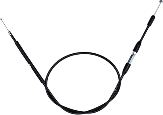 Black vinyl hot start cable for motorcycle by MOTION PRO, part #02-0417, with coiled cable and connectors visible.