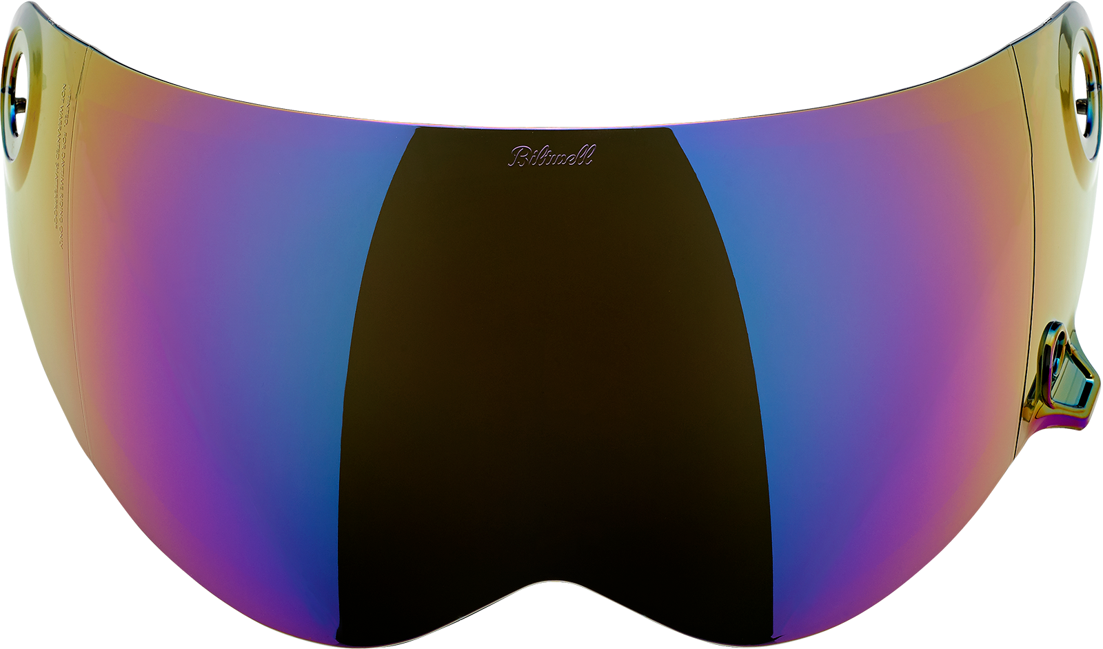 BILTWELL Lane Splitter Gen 2 Helmet Shield with Rainbow Mirror finish, motorcycle helmet parts by Bill's Exhausts.