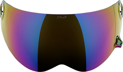 BILTWELL Lane Splitter Gen 2 Helmet Shield with Rainbow Mirror finish, motorcycle helmet parts by Bill's Exhausts.