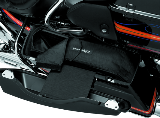 Kuryakyn removable saddlebag liners for Honda Gold Wing 2001-2005, showing the fabric-lined interior and zipper closures.