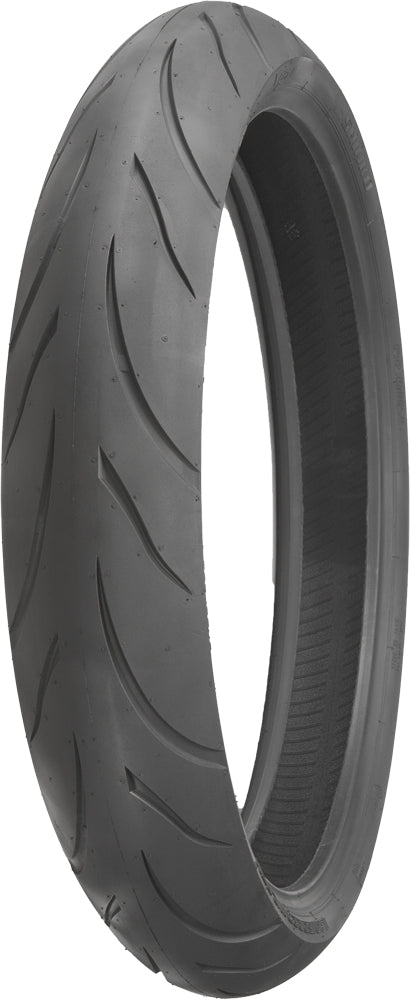 SHINKO 011 Verge front motorcycle tire 140/75VR17 with sporty and touring performance tread pattern.