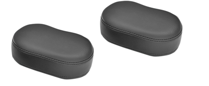 Bill's Exhausts chrome passenger armrest for FLH 91-313 motorcycle engine, with detailed chrome finish and mounting hardware.