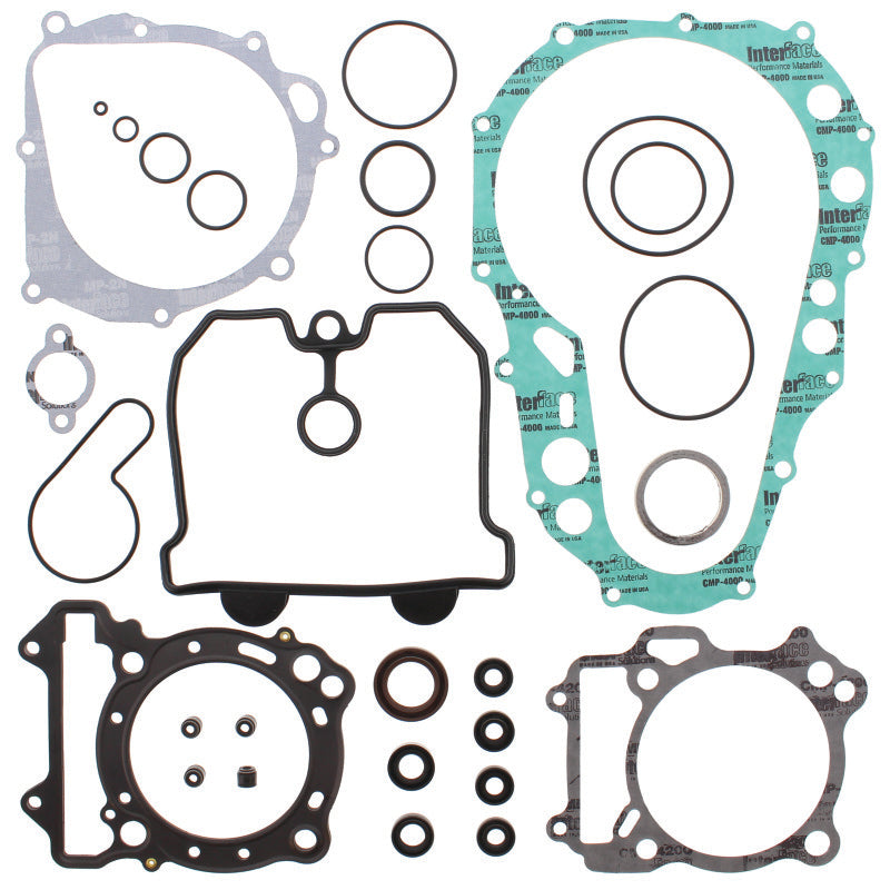 QuadBoss Arctic Cat 400 DVX gasket set with oil seals, includes complete engine gaskets and replacement seals.