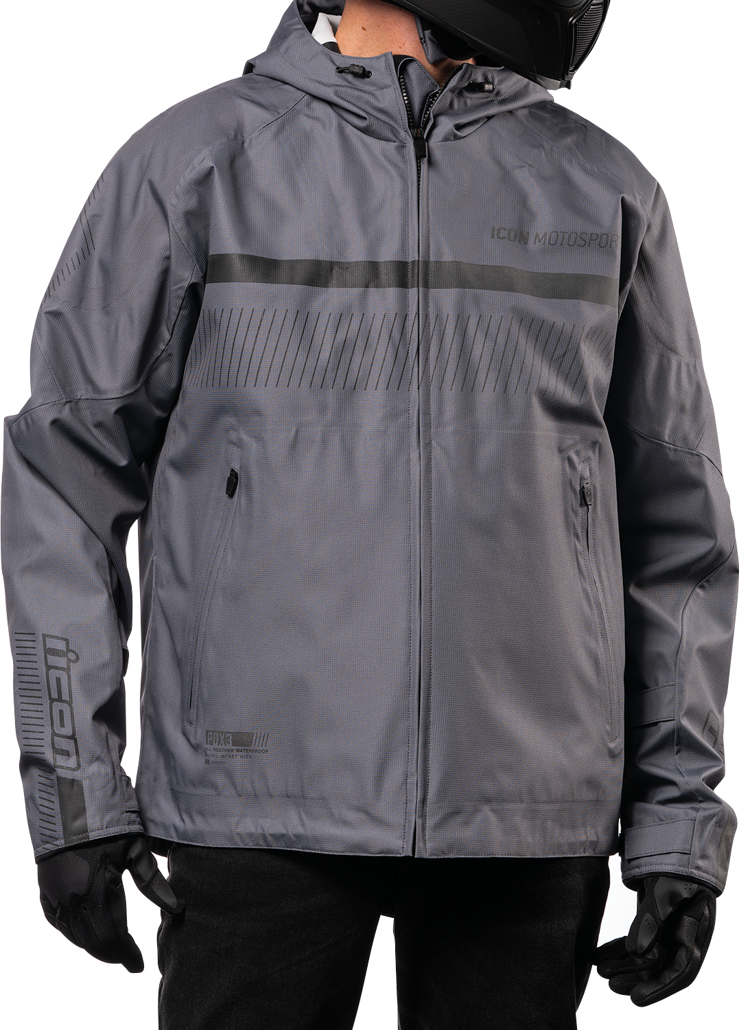 Bill's Exhausts ICON PDX3™ Gray Jacket in 3XL, showcasing the front view with logo details and durable fabric.