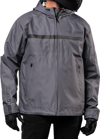 Bill's Exhausts ICON PDX3™ Gray Jacket in 3XL, showcasing the front view with logo details and durable fabric.