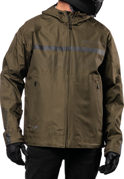 Bill's Exhausts ICON PDX3™ Jacket in olive, 3XL, featuring a sleek design and durable fabric for outdoor wear.