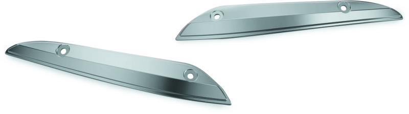 Kuryakyn chrome windshield side trims for Harley-Davidson Road Glide 2015-2021, showing sleek chrome finish and fitting details