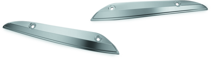 Kuryakyn chrome windshield side trims for Harley-Davidson Road Glide 2015-2021, showing sleek chrome finish and fitting details