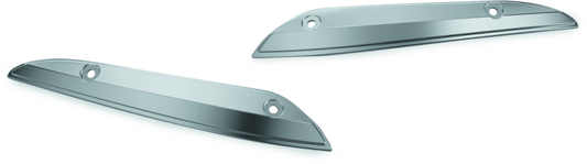 Kuryakyn chrome windshield side trims for Harley-Davidson Road Glide 2015-2021, showing sleek chrome finish and fitting details