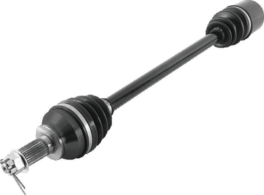 QuadBoss Polaris RZR RS1 front left rugged axle part 609429 showing the durable metal construction and mounting points