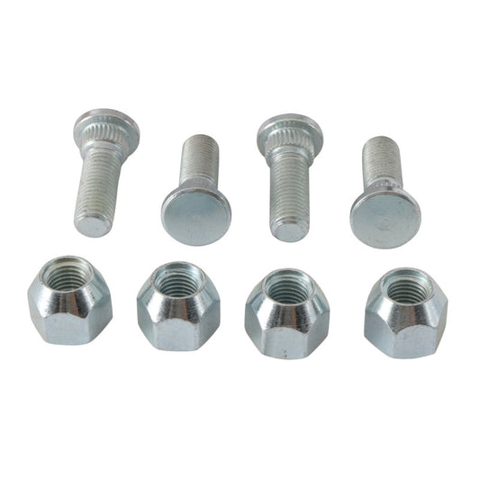 QuadBoss Yamaha YFM400 Big Bear wheel stud and nut kit, including metal wheel studs and nuts for ATV wheel assembly.
