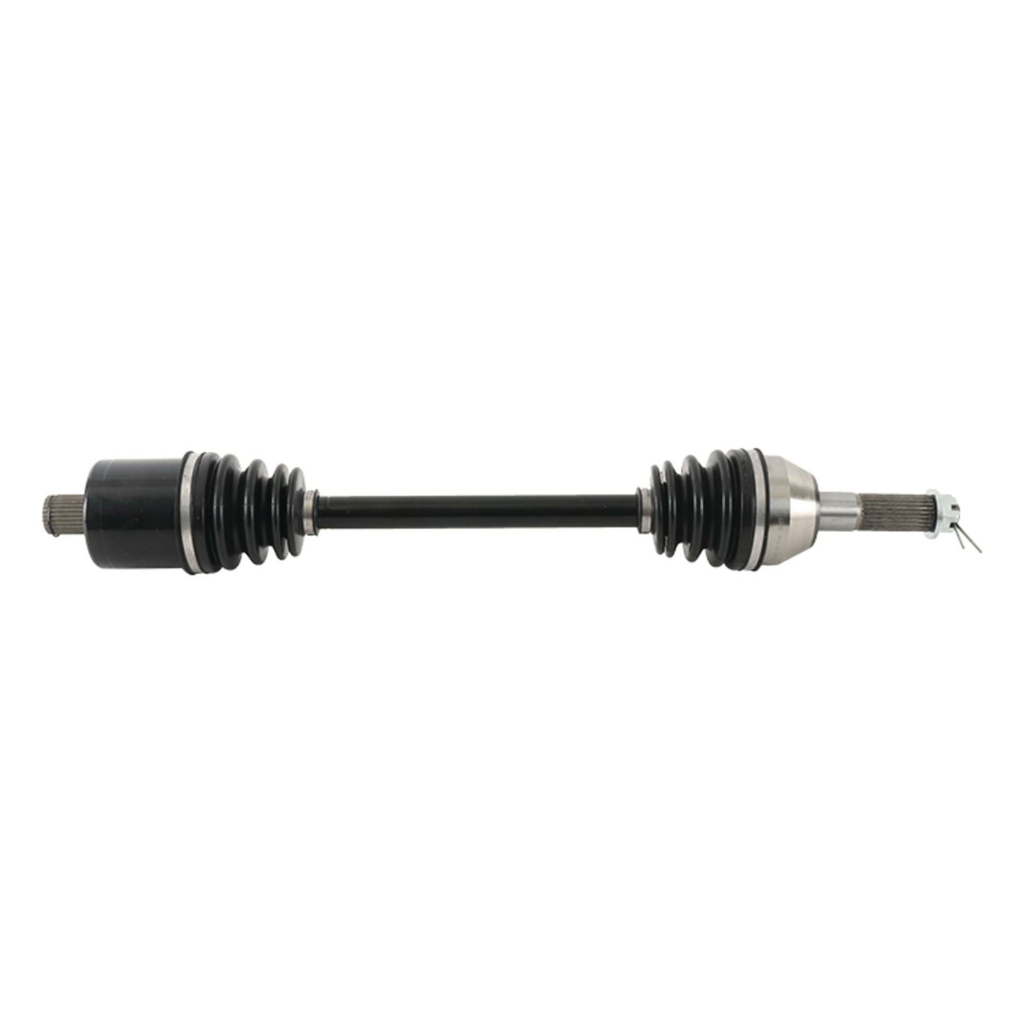 ALL BALLS Precision Axle for enhanced durability and performance, shown in close-up with metal construction and detailed features.