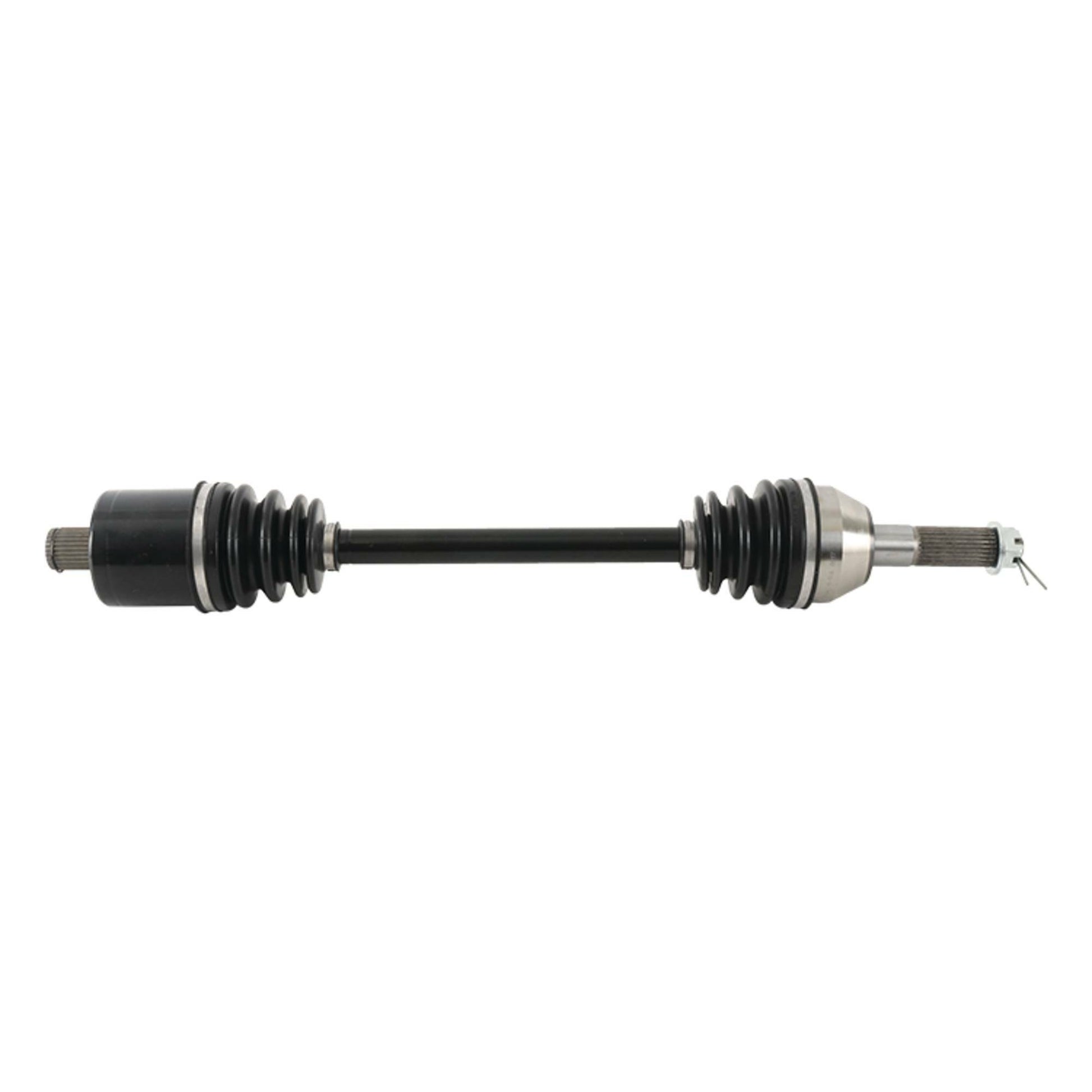 ALL BALLS Precision Axle for enhanced durability and performance, shown in close-up with metal construction and detailed features.