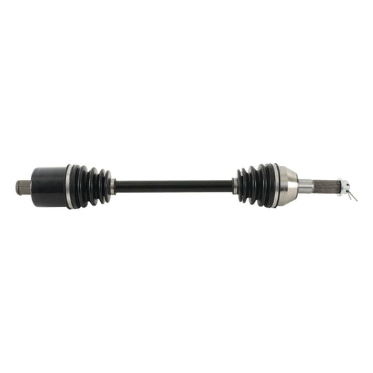 ALL BALLS Precision Axle for enhanced durability and performance, shown in close-up with metal construction and detailed features.