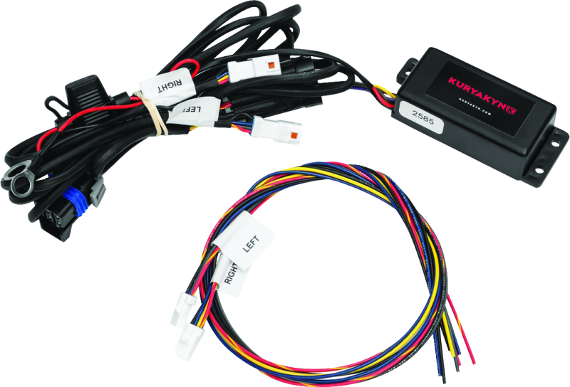 Kuryakyn Signal Splitter Module 3-Wire for Indian Chief and Roadmaster motorcycles, showing the compact electronic component.