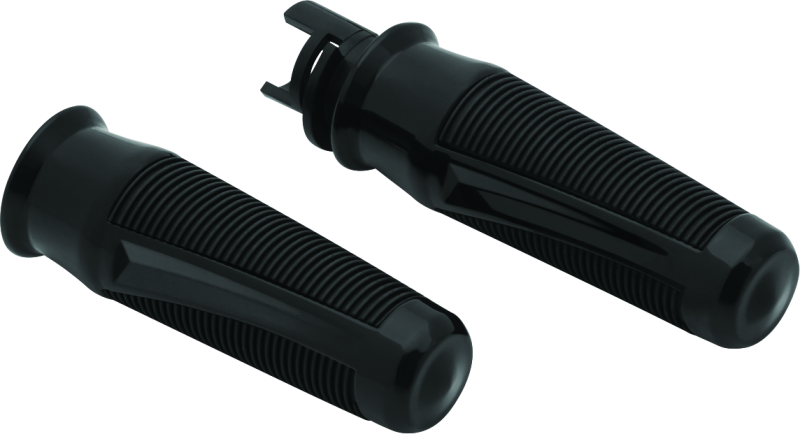 Kuryakyn Phantom motorcycle grips for Indian bikes in black, featuring sleek ergonomic design and textured surface for comfortable handling.