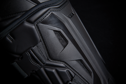 Black ICON Field Armor 3™ Knees armor in L/XL size, featuring durable protective padding for motocross or off-road riding.