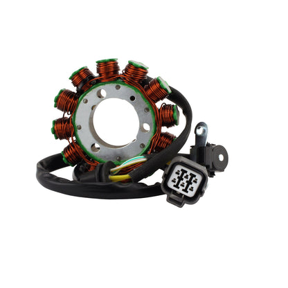 RM STATOR RMS010-108173 stator with pickup and connector, showcasing electrical components for reliable engine performance