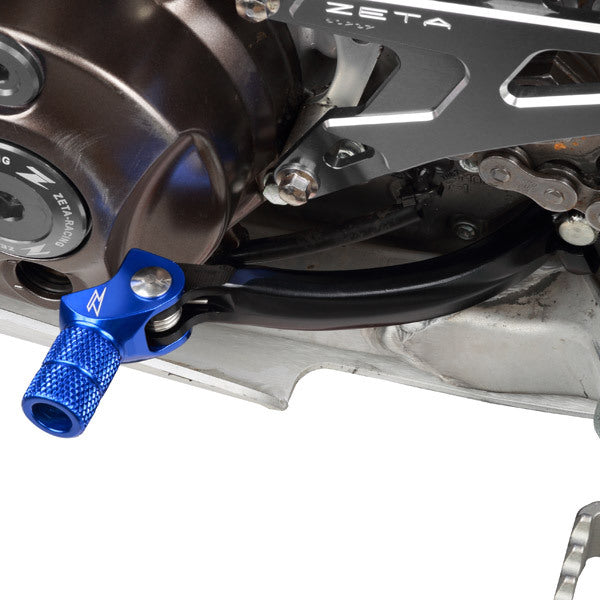 ZETA forged shift lever for Yamaha ZE90-4356 model, showing a metallic gear shift lever with a textured grip.